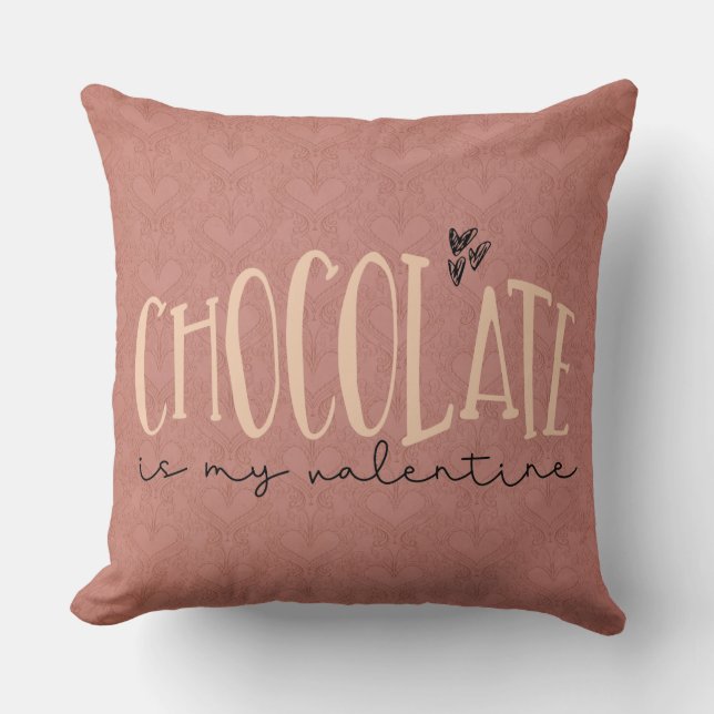 Chocolat Mon Valentin/Café Valentines Coussin (Recto)