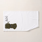 Chocolat monogramme Labrador Chien Design (Serviette à main)