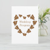 Chocolat Papillons Conception Mariage Programme (Debout devant)