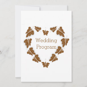 Chocolat Papillons Conception Mariage Programme