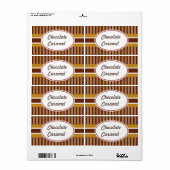 Chocolat personnalisé Carmel Étiquettes (Feuille entière)