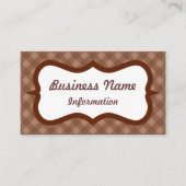 Chocolat personnalisé En vichy Carte de visite (Devant)