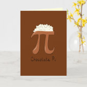 Chocolat pi - Carte de voeux de maths de jour de (Fleur jaune)