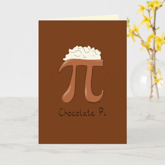 Chocolat pi - Carte de voeux de maths de jour de (Fleur jaune)