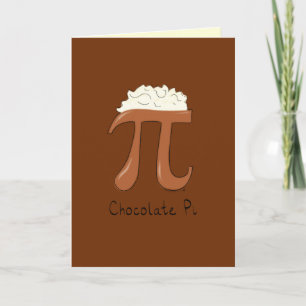 Chocolat pi - Carte de voeux de maths de jour de