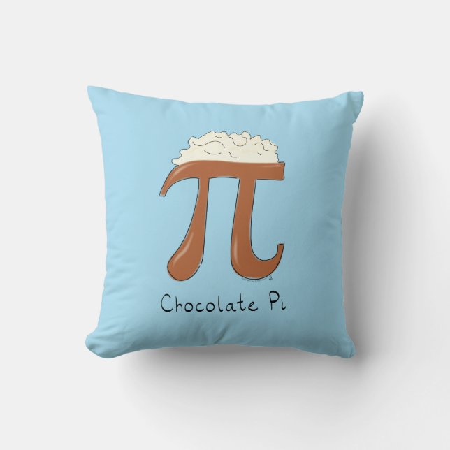 Chocolat Pi Cute Math Pi Coussin jour (Recto)