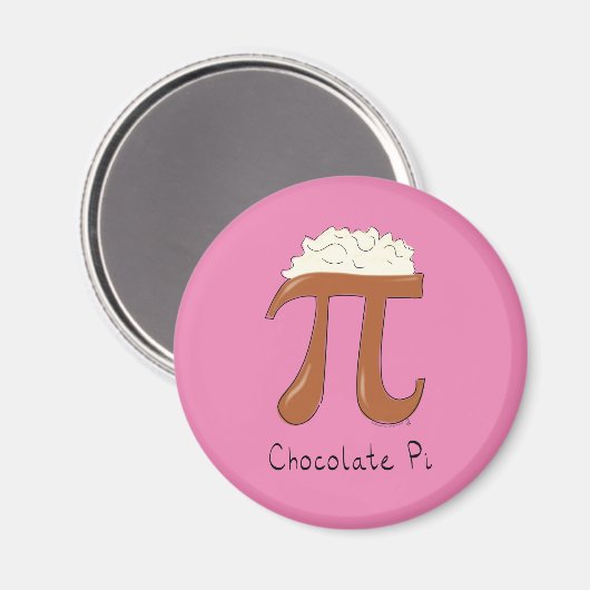 Chocolat Pi Cute Math Pi Day Magnet (Recto/Verso)