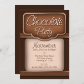 Chocolat riche : Invitations "Fête du chocolat" (Devant / Derrière)