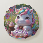 Chocolat rond Unicorn Coussin - Nom modifiable (Dos)