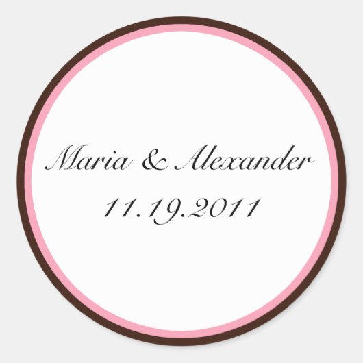 Chocolat rose Brown Phoques / Stickers (Devant)