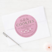 Chocolat rose Cookies Cottage Law Sticker (Enveloppe)