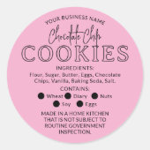 Chocolat rose Noir Cookies Cottage Law Sticker (Devant)