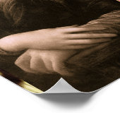 Chocolat rose violet Poster de animal Mona Lisa (Coin)