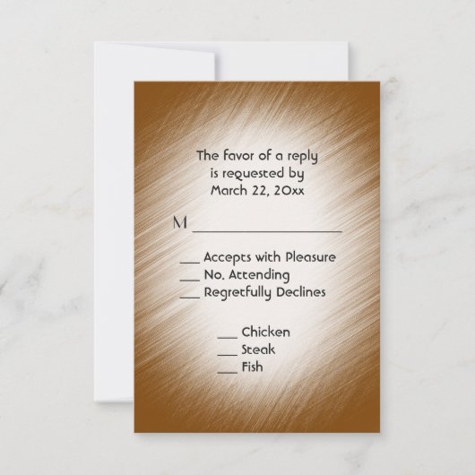 Chocolat RSVP avec menu (Devant)