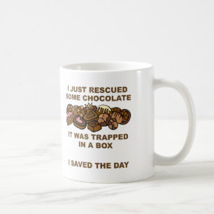 Chocolat secouru Mug amusant