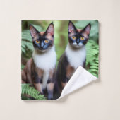 Chocolat Siamese Chat Twins, Serviette de bain (Gant de toilette)
