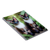 Chocolat Siamese jumeaux de chats, Carnet (Côté Droit)