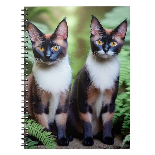 Chocolat Siamese jumeaux de chats, Carnet (Devant)