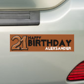 Chocolat Silly Number 21 Anniversaire Long Sticker (En voiture)