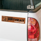 Chocolat Silly Number 21 Anniversaire Long Sticker (Sur camion)