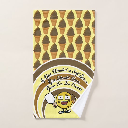 Chocolat Soft Sert Pickleball amusant Brown Jaune (Serviette à main)