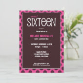 Chocolat Sweet sixteen et rose| Invitations de par (Debout devant)