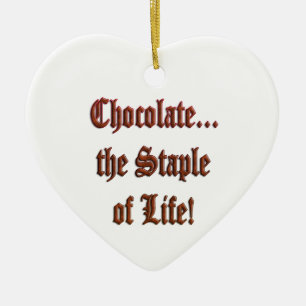 Chocolat the Staple of Life Br. Ornement cardiaque
