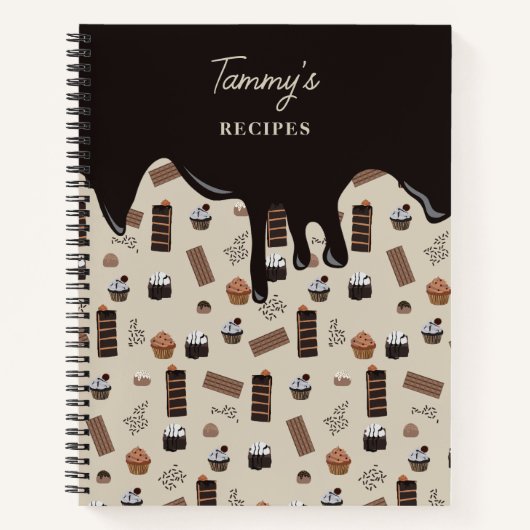 Chocolat Thème Motif Recette Livre de recettes (Devant)