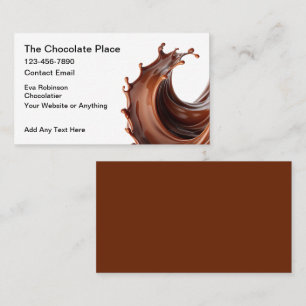 Chocolat Thème Simple Carte de visite moderne