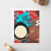 Chocolat Thèmes Note Cartes (Devant/Arrière en situation)