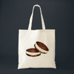 Chocolat Whoopie Pies PA Hollandais Dessert Sac en<br><div class="desc">Illustration originale de tartes à tarte blanche remplies de crème au chocolat.</div>