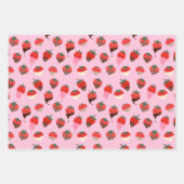 Chocolate aardbery Love Wrapping Paper Set van 3 (Voorkant)