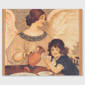 Chocolate Angel Frans Antiek Cadeaupapier (Vlak)