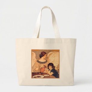 Chocolate Angel Frans Antiek Grote Tote Bag
