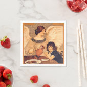 Chocolate Angel Frans Antiek Servetten (Insitu)