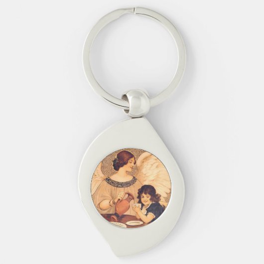 Chocolate Angel Frans Antiek Sleutelhanger (Voorkant)