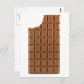 Chocolate bar met missing bite card briefkaart (Voorkant / Achterkant)