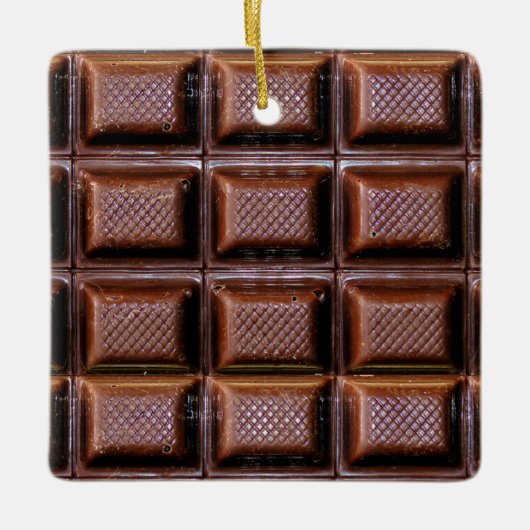 Chocolate Bar Realistisch kerstmis Keramisch Ornament (Voorkant)