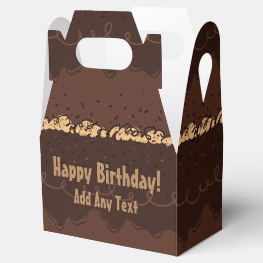 Chocolate Birthday Cake Frosting Bedankdoosjes (Geopend)