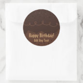 Chocolate Birthday Cake Frosting Ronde Sticker (Tas)