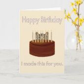 Chocolate Birthday kat Kaart (Gele Bloem)