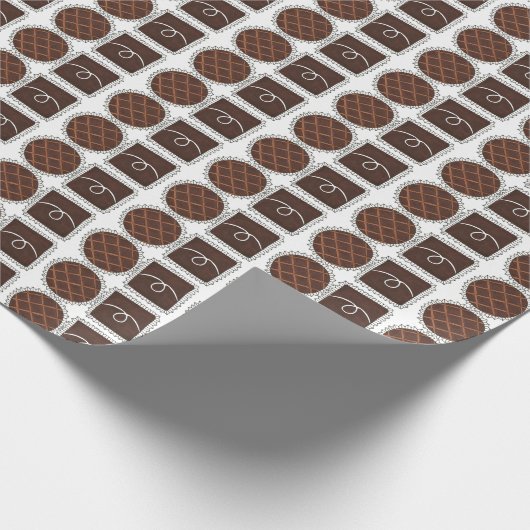 Chocolate Bon Bon Snoep Chocoholic Chocolatier Cadeaupapier (Hoek)