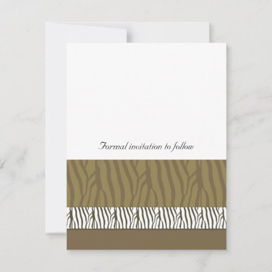 Chocolate Brown bewaart de datum Save The Date (Achterkant)