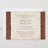 Chocolate Brown Country Weddenschap Kaart (Voorkant)