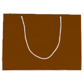 Chocolate Brown Gift Bag - Groot, glanzend Large Cadeautasje (Achterkant)