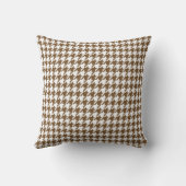 Chocolate Brown Houndstooth Kussen (Achterkant)
