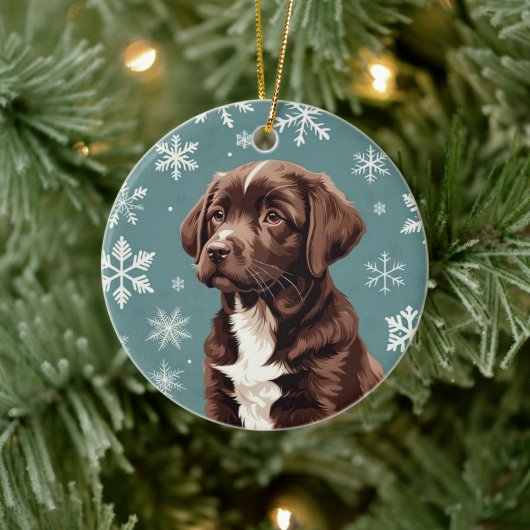 Chocolate Brown Lab Ornament (Boom)