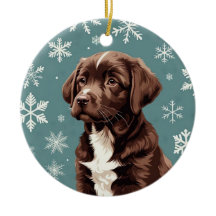 Chocolate Brown Lab Ornament
