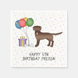 Chocolate Brown Labrador Retriever Dog - Birthday Servet