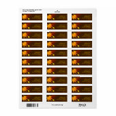 Chocolate Brown Maple Leaf Wedding Return Address Etiket (Full Sheet)